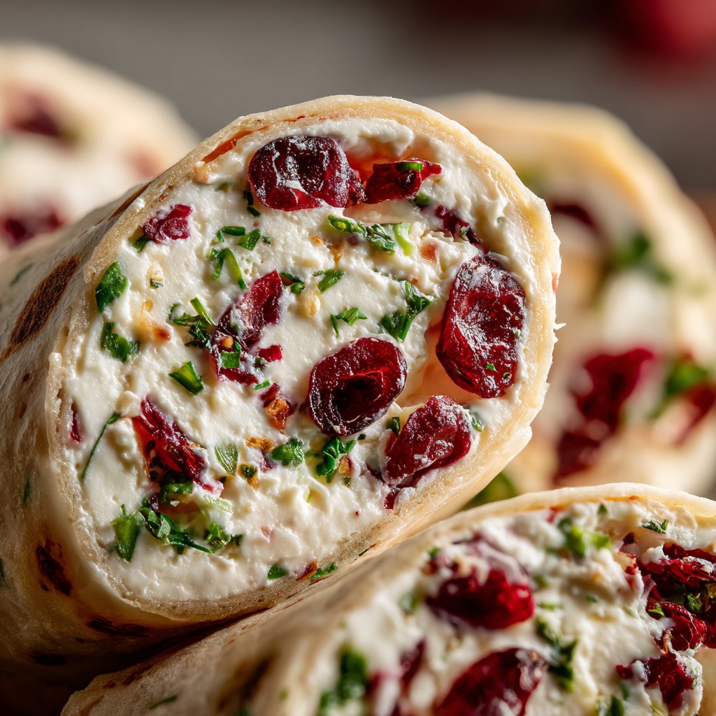 Cranberry Cream Cheese Roll Ups – Perfect for Christmas Parties