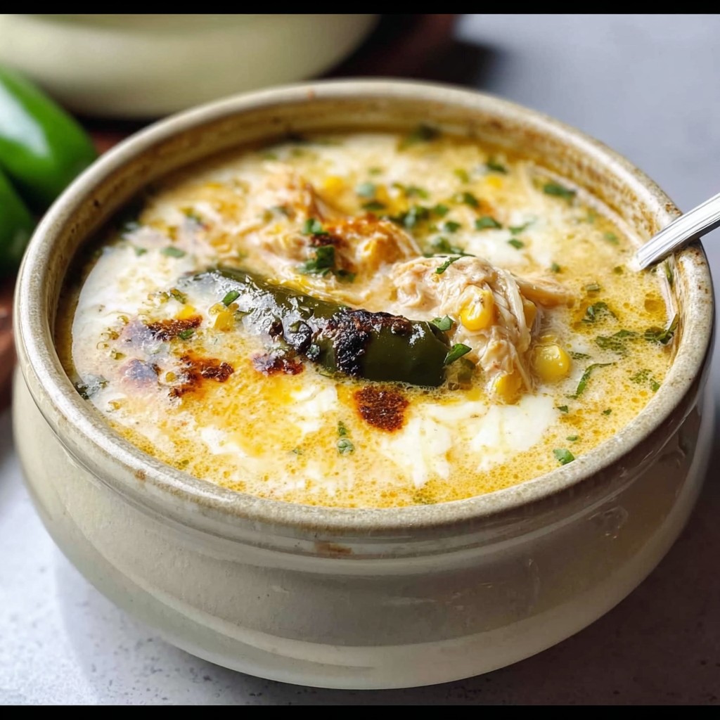 Cheesy Chili Relleno Soup with Chicken – Tex-Mex Comfort