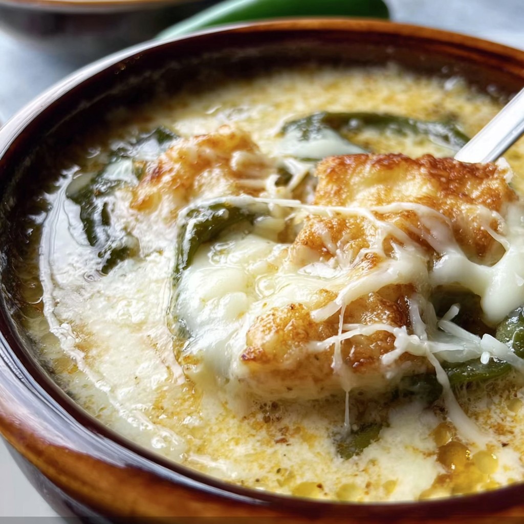 Cheesy Chili Relleno Soup with Chicken – Tex-Mex Comfort