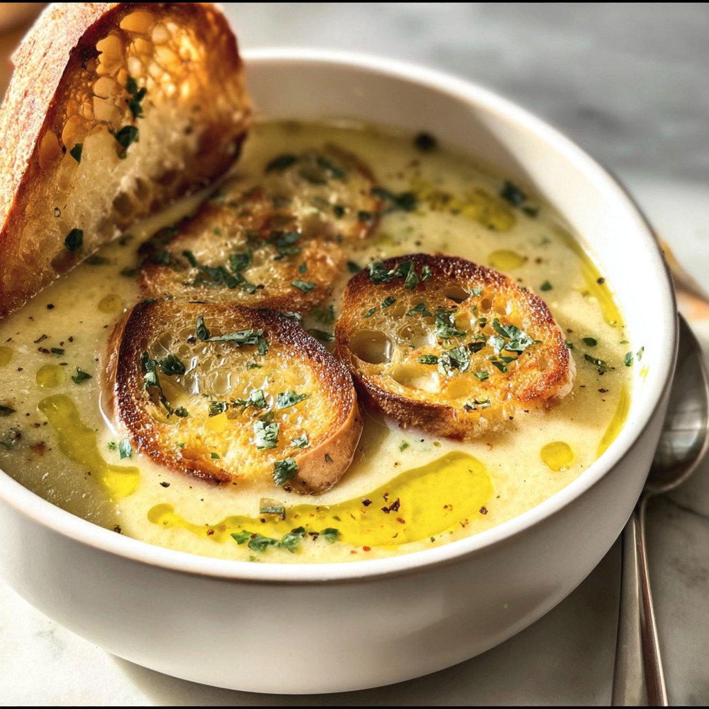 Country French Garlic Soup – Rustic & Comforting