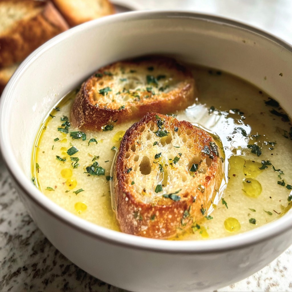 Country French Garlic Soup – Rustic & Comforting