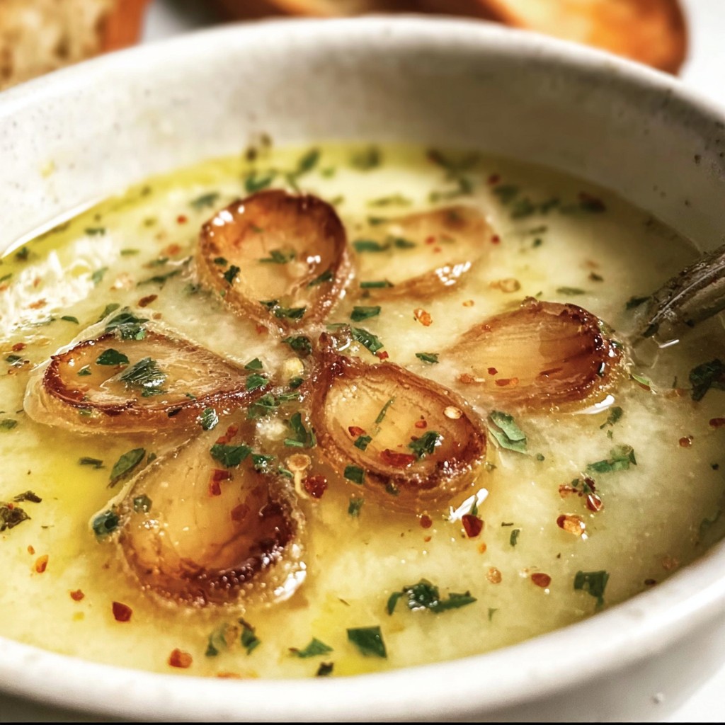 Country French Garlic Soup – Rustic & Comforting