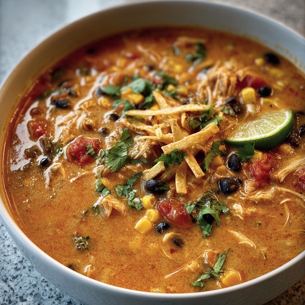 Creamy Chicken Tortilla Soup – Tex-Mex Comfort in a Bowl