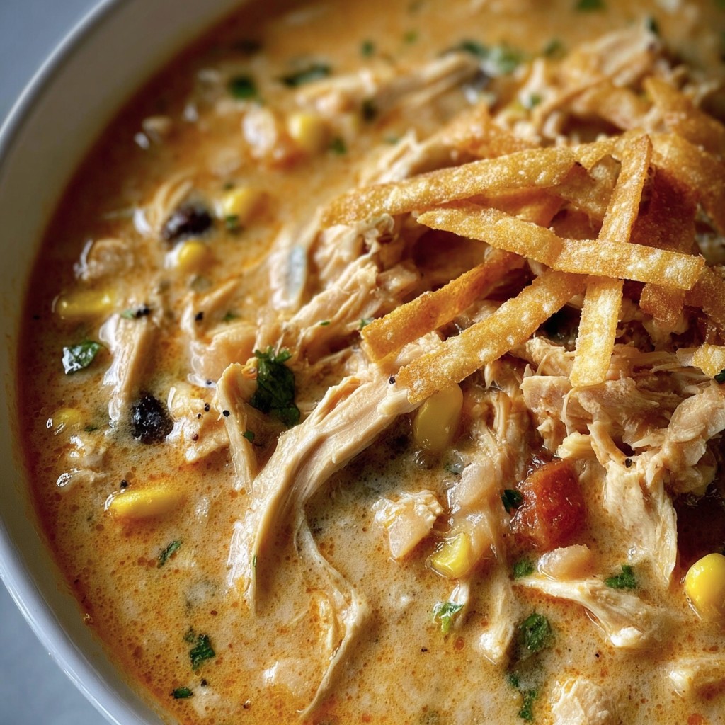 Creamy Chicken Tortilla Soup – Tex-Mex Comfort in a Bowl
