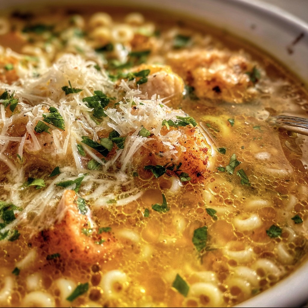 Healing Italian Chicken Soup – Garlic, Lemon & Herbs