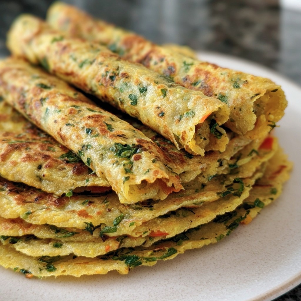 Savory Chickpea Pancakes (Pudla) – Vegan & Flavor-Packed