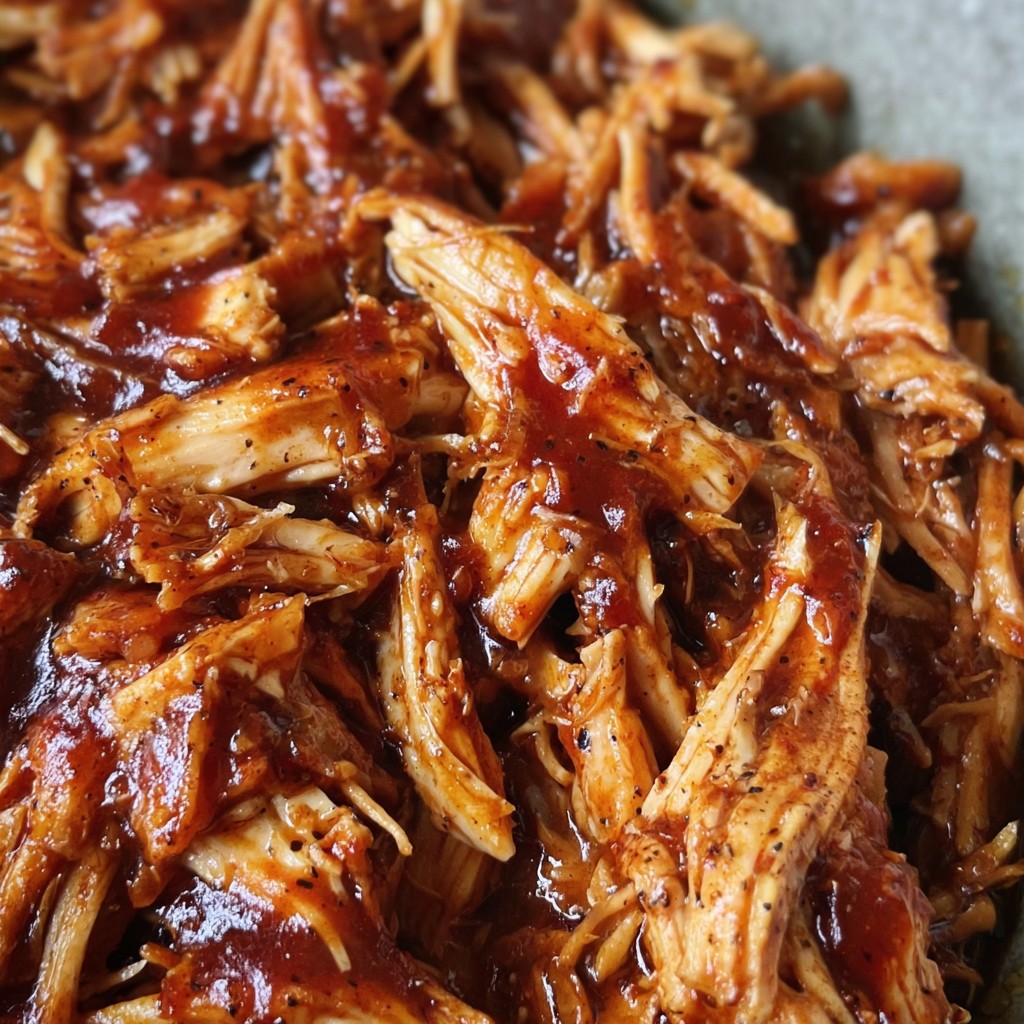 The Best Crockpot BBQ Chicken (Easy Pulled Chicken) - Kindly Unspoken